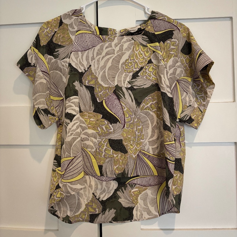 Zara Green Floral Top